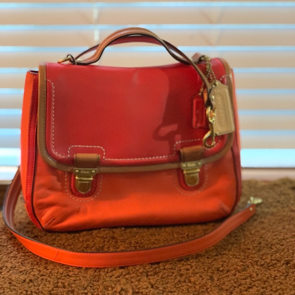 Coach Colorblock Flap Satchel